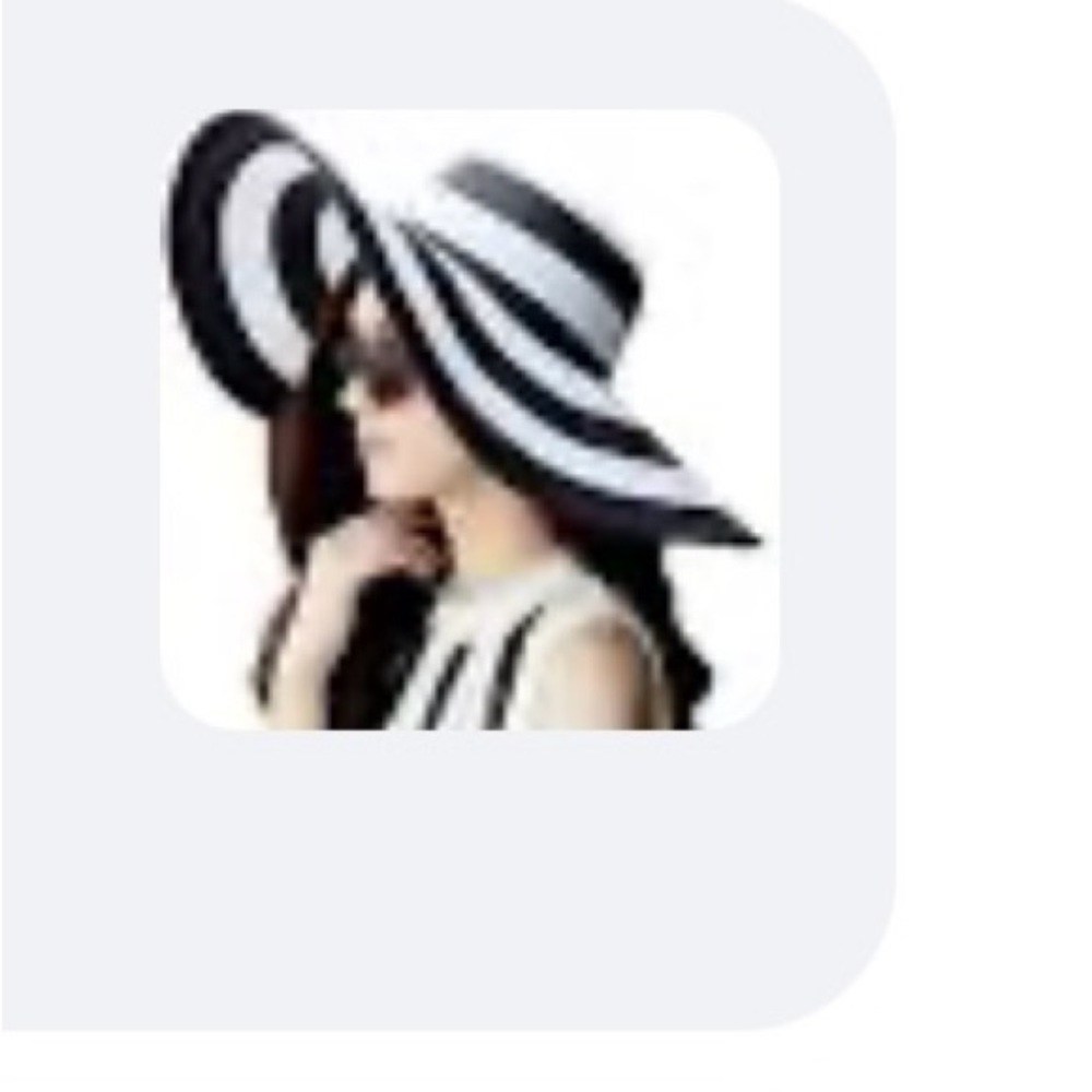 Chic Striped Black and White Sun Hat